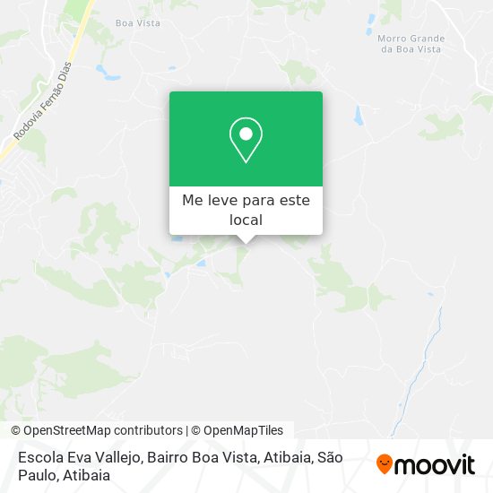 Escola Eva Vallejo, Bairro Boa Vista, Atibaia, São Paulo mapa