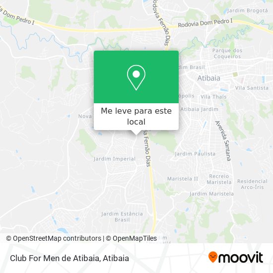 Club For Men de Atibaia mapa
