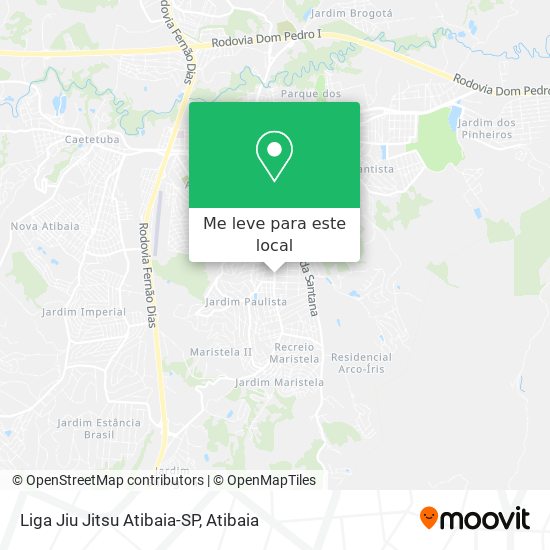 Liga Jiu Jitsu Atibaia-SP mapa