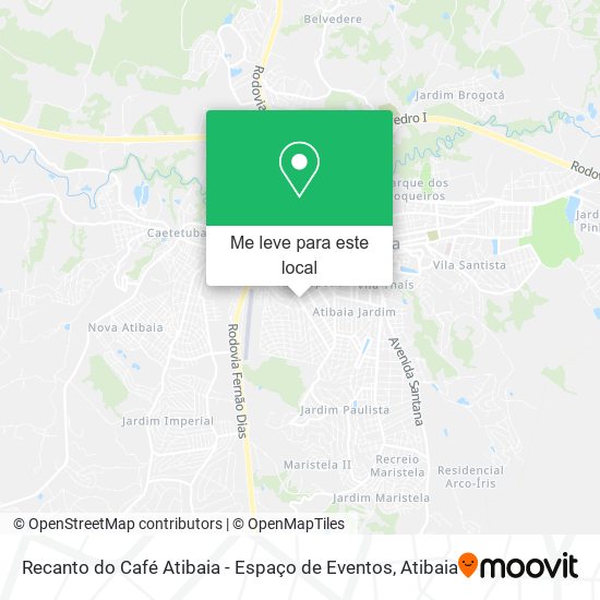 Recanto do Café Atibaia - Espaço de Eventos mapa