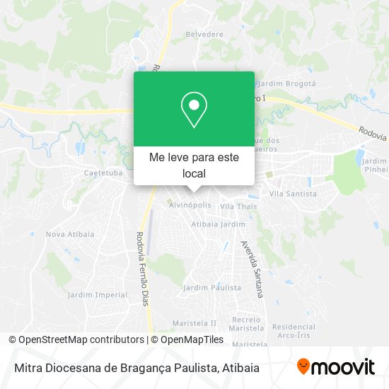 Mitra Diocesana de Bragança Paulista mapa