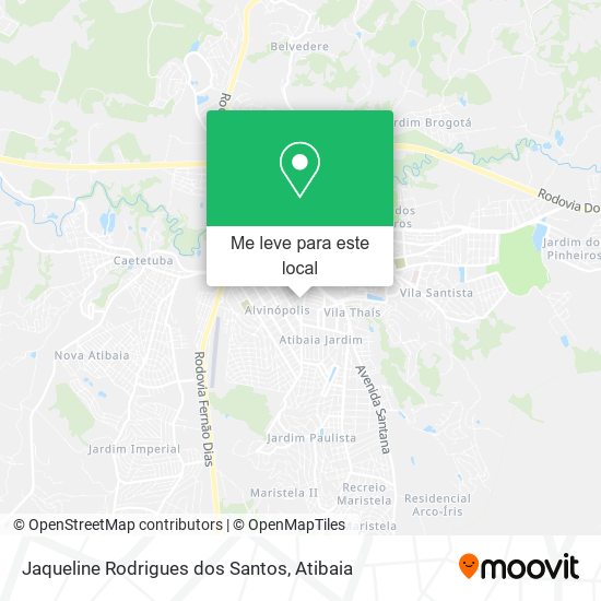 Jaqueline Rodrigues dos Santos mapa