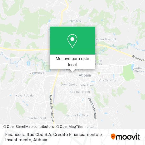 Financeira Itaú Cbd S.A. Crédito Financiamento e Investimento mapa