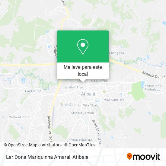 Lar Dona Mariquinha Amaral mapa