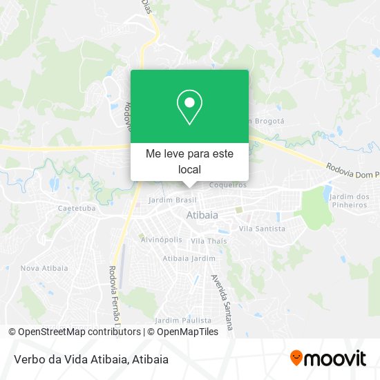 Verbo da Vida Atibaia mapa