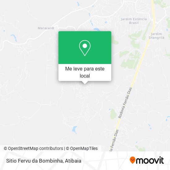 Sitio Fervu da Bombinha mapa