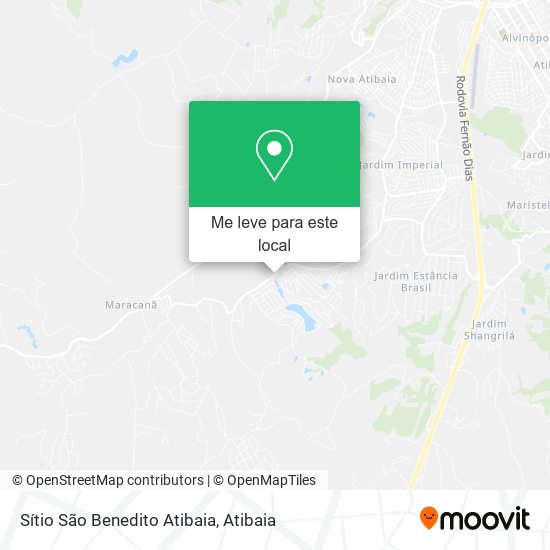Sítio São Benedito Atibaia mapa