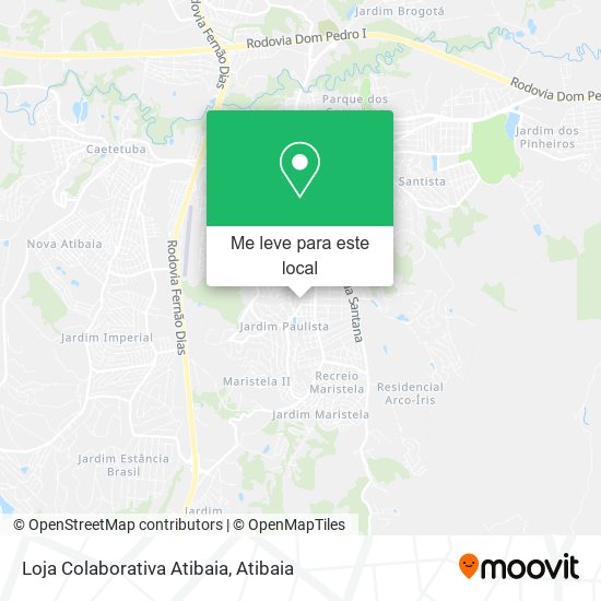 Loja Colaborativa Atibaia mapa