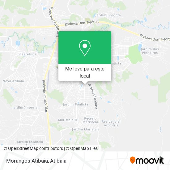 Morangos Atibaia mapa