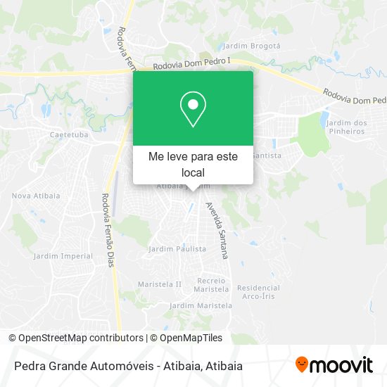 Pedra Grande Automóveis - Atibaia mapa