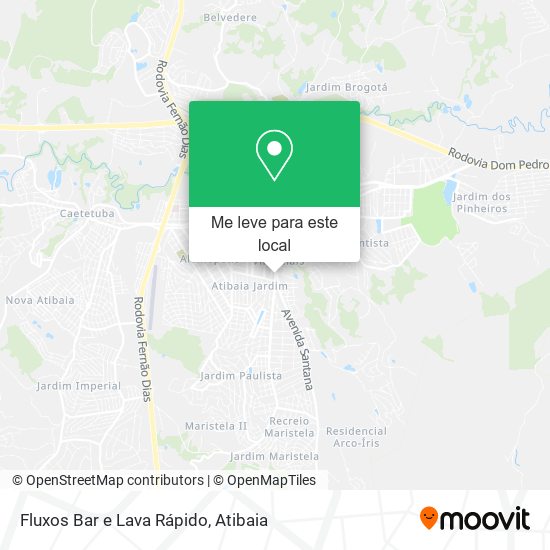 Fluxos Bar e Lava Rápido mapa