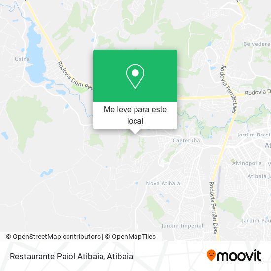 Restaurante Paiol Atibaia mapa