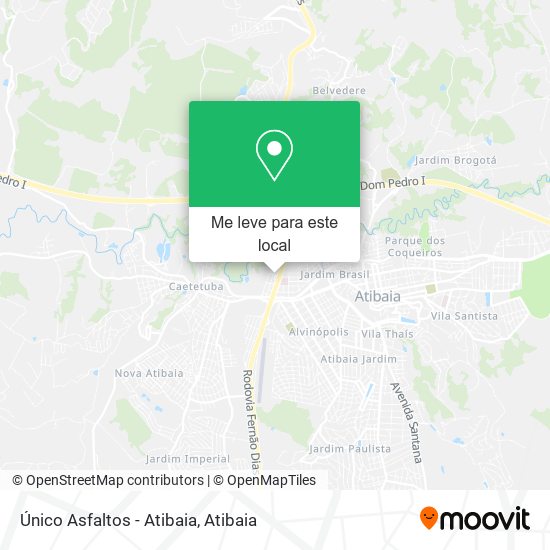 Único Asfaltos - Atibaia mapa