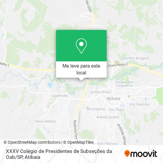 XXXV Colégio de Presidentes de Subseções da Oab / SP mapa