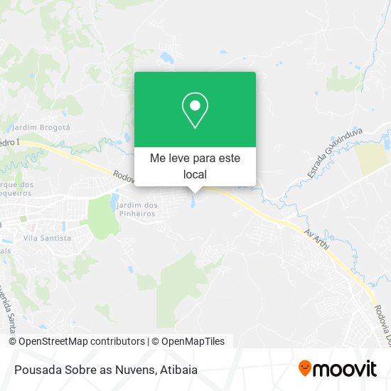 Pousada Sobre as Nuvens mapa