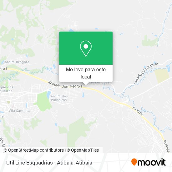 Util Line Esquadrias - Atibaia mapa