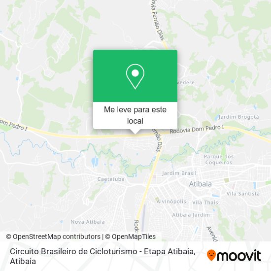 Circuito Brasileiro de Cicloturismo - Etapa Atibaia mapa