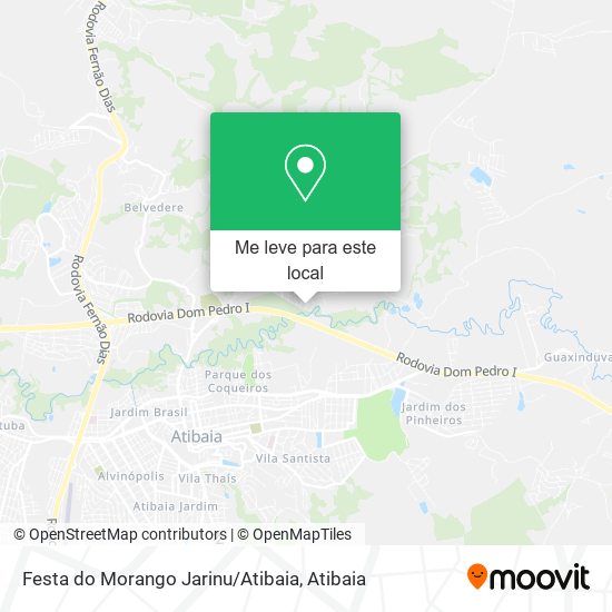 Festa do Morango Jarinu / Atibaia mapa