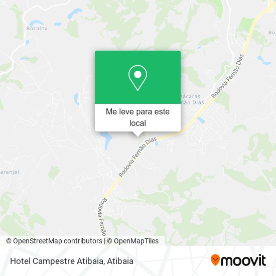 Hotel Campestre Atibaia mapa