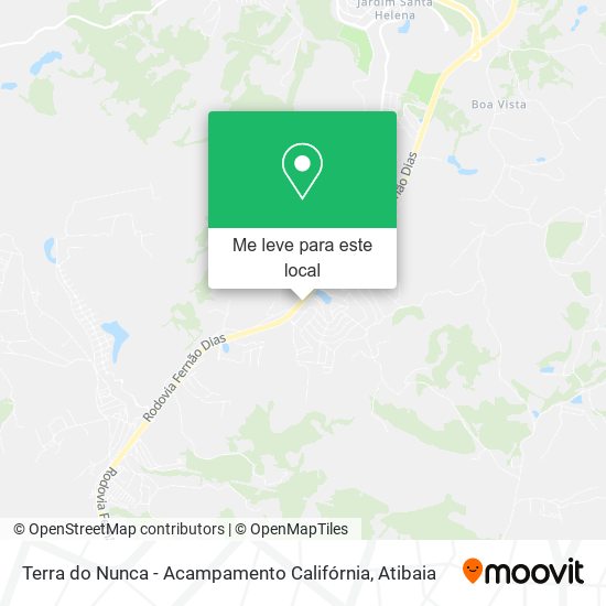 Terra do Nunca - Acampamento Califórnia mapa