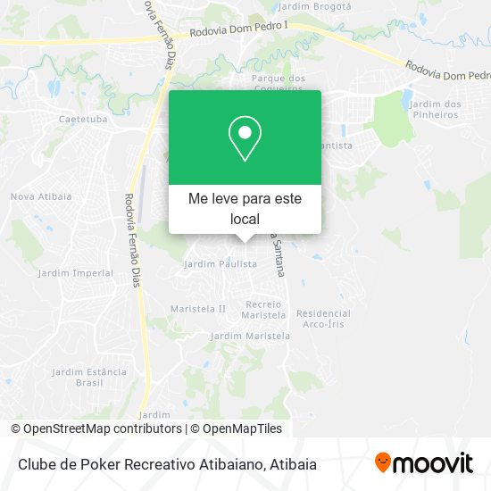 Clube de Poker Recreativo Atibaiano mapa