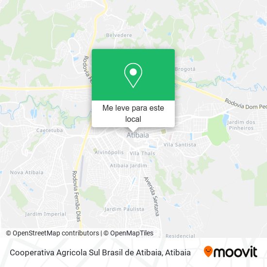 Cooperativa Agricola Sul Brasil de Atibaia mapa