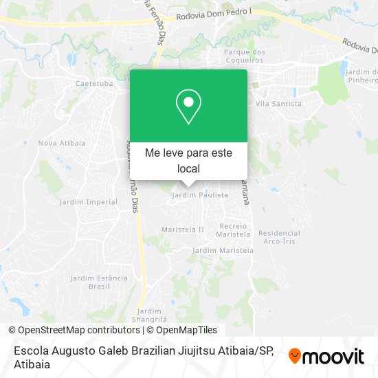 Escola Augusto Galeb Brazilian Jiujitsu Atibaia / SP mapa