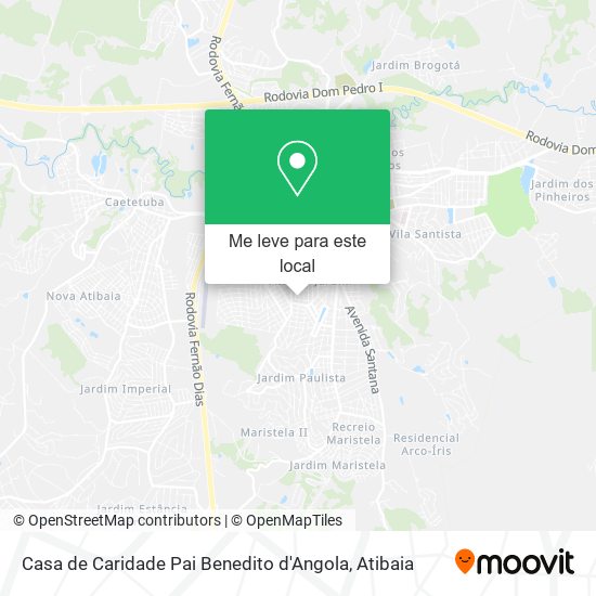 Casa de Caridade Pai Benedito d'Angola mapa