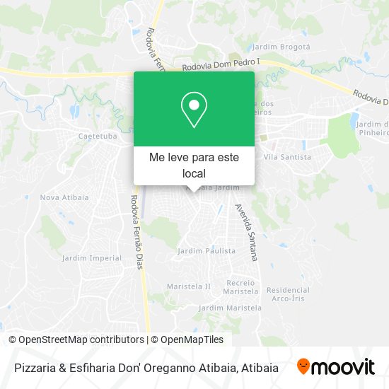 Pizzaria & Esfiharia Don' Oreganno Atibaia mapa