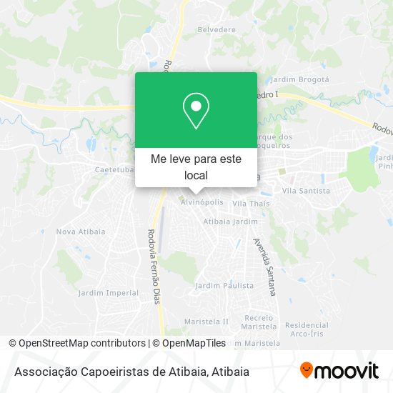 Associação Capoeiristas de Atibaia mapa