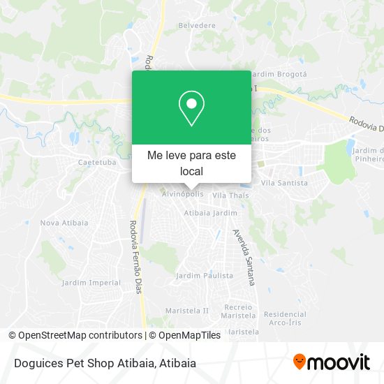 Doguices Pet Shop Atibaia mapa