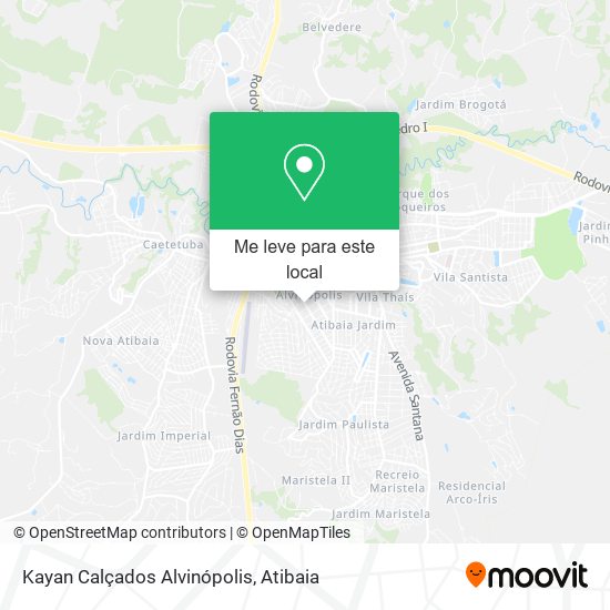 Kayan Calçados Alvinópolis mapa