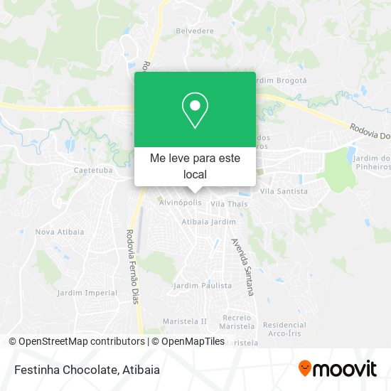 Festinha Chocolate mapa