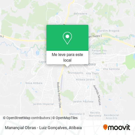 Manançial Obras - Luiz Gonçalves mapa