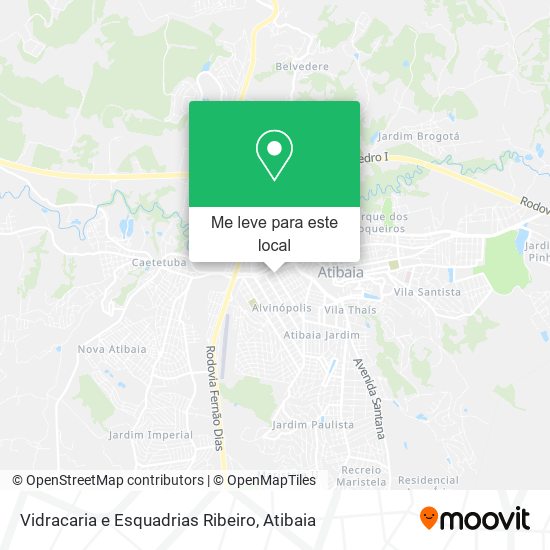 Vidracaria e Esquadrias Ribeiro mapa
