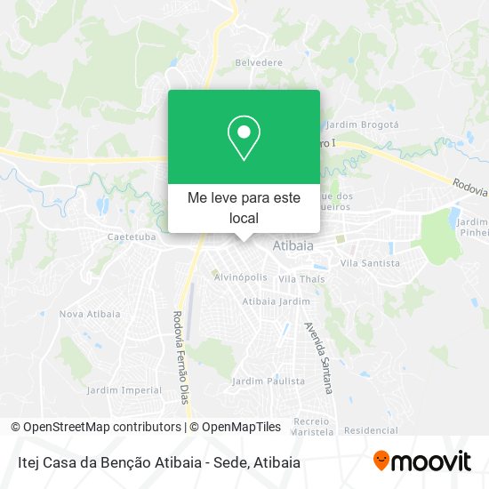 Itej Casa da Benção Atibaia - Sede mapa