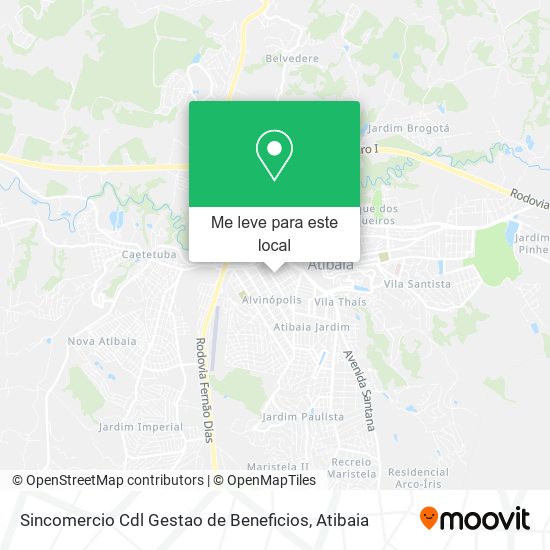 Sincomercio Cdl Gestao de Beneficios mapa