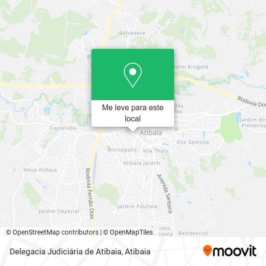 Delegacia Judiciária de Atibaia mapa