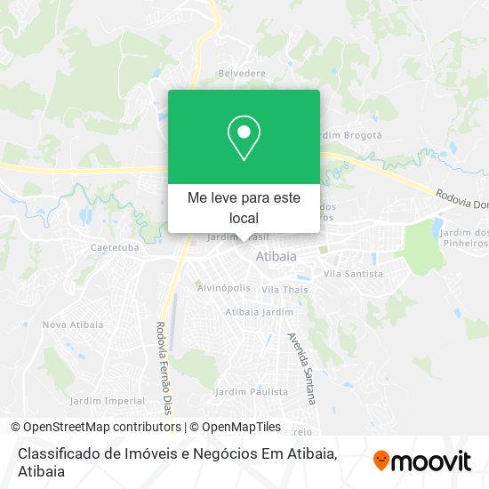 Classificado de Imóveis e Negócios Em Atibaia mapa