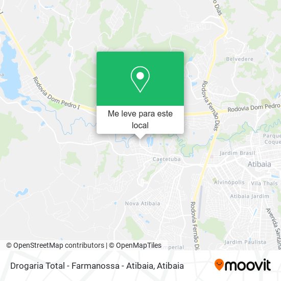 Drogaria Total - Farmanossa - Atibaia mapa