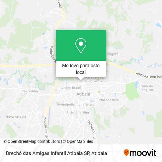 Brechó das Amigas Infantil Atibaia SP mapa