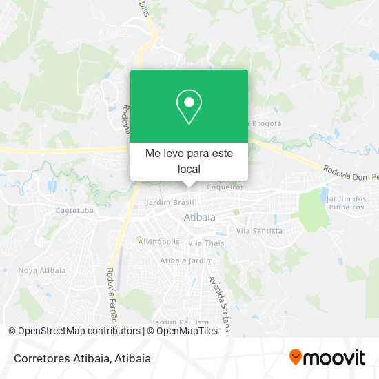 Corretores Atibaia mapa