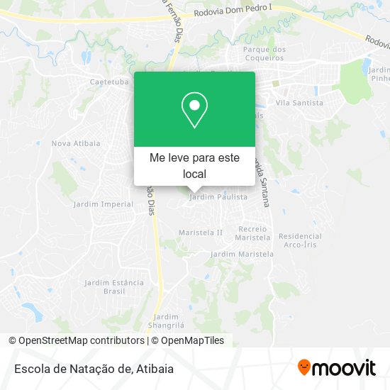 Escola de Natação de mapa