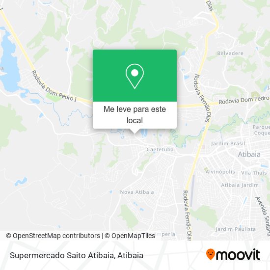 Supermercado Saito Atibaia mapa