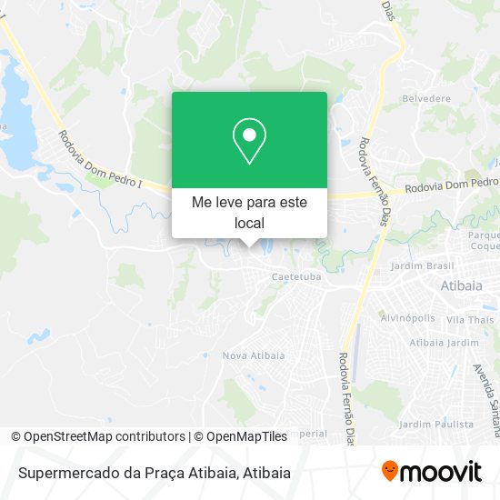 Supermercado da Praça Atibaia mapa