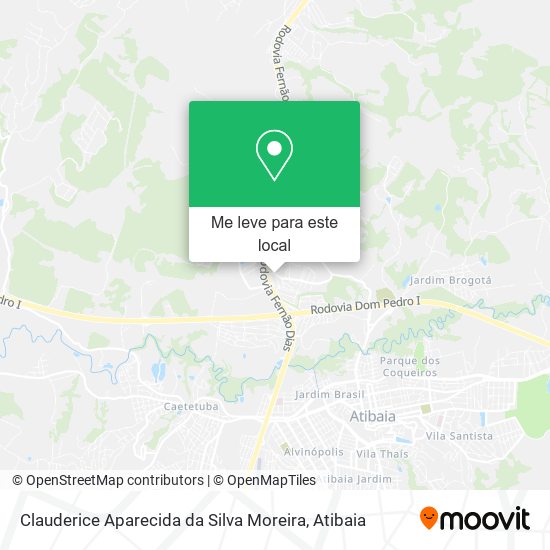 Clauderice Aparecida da Silva Moreira mapa