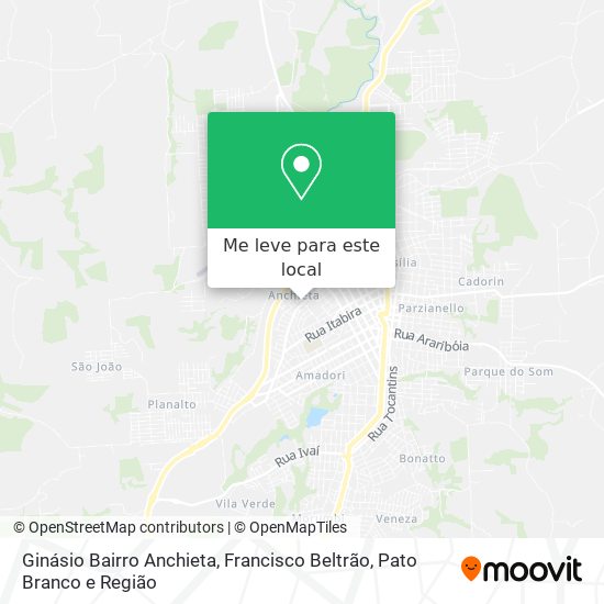 Ginásio Bairro Anchieta mapa