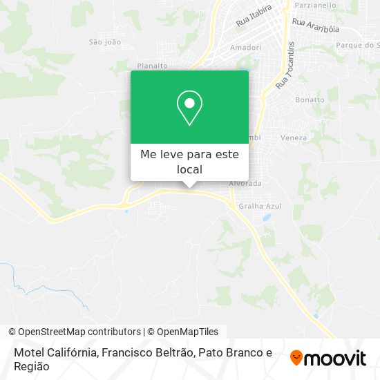 Motel Califórnia mapa