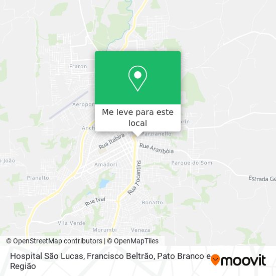 Hospital São Lucas mapa