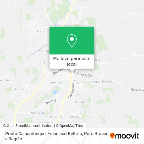 Posto Calhambeque mapa
